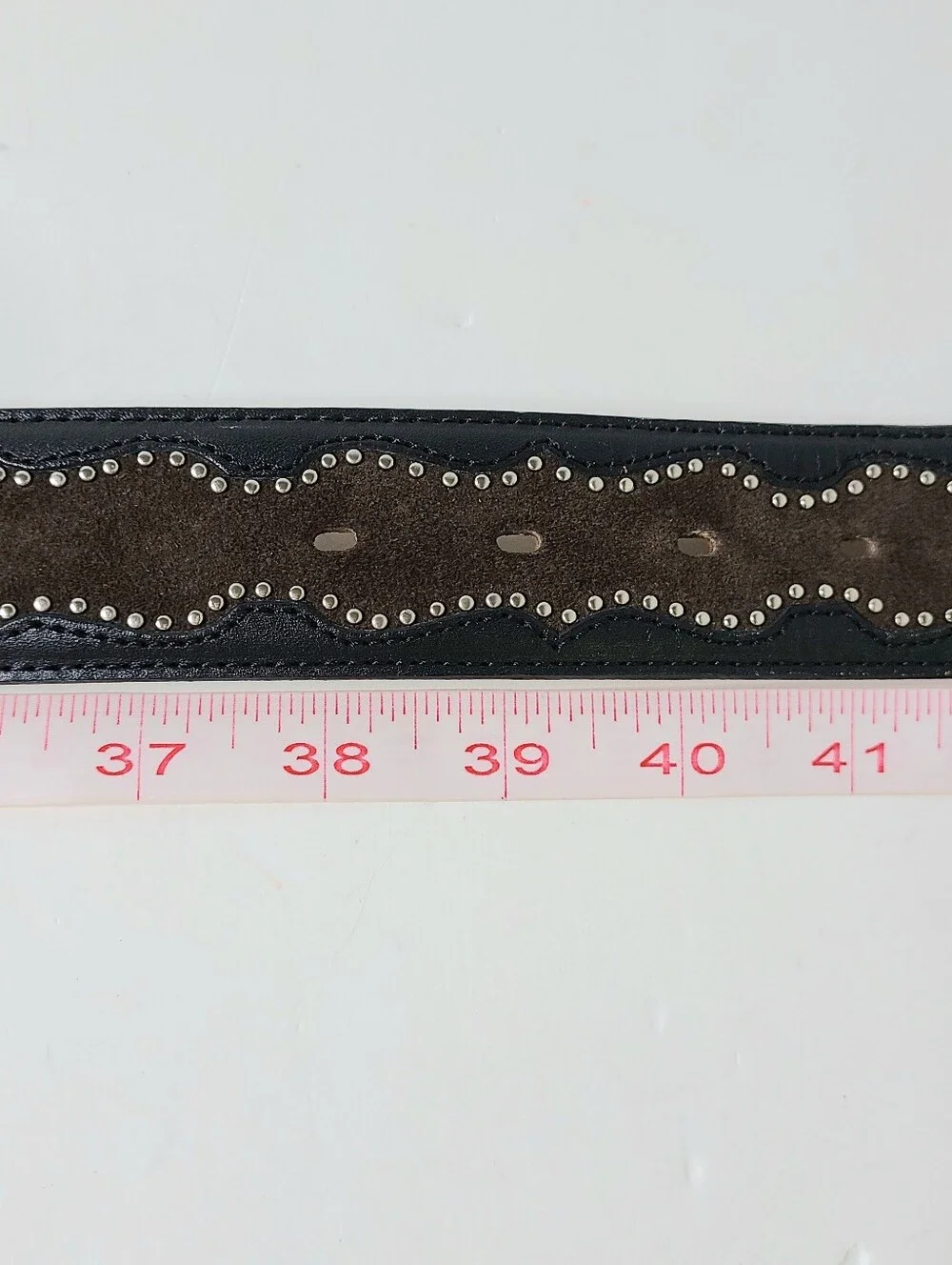 Justin Boots 125 Years Rhinestone Studded Two-Tone Genuine Leather Western Belt